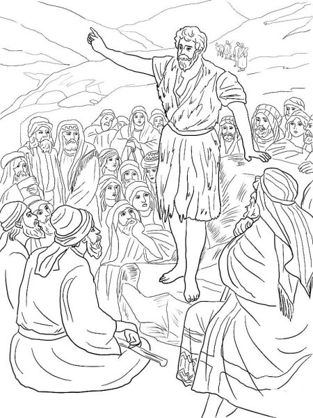 Иоанн Креститель раскраска для детей