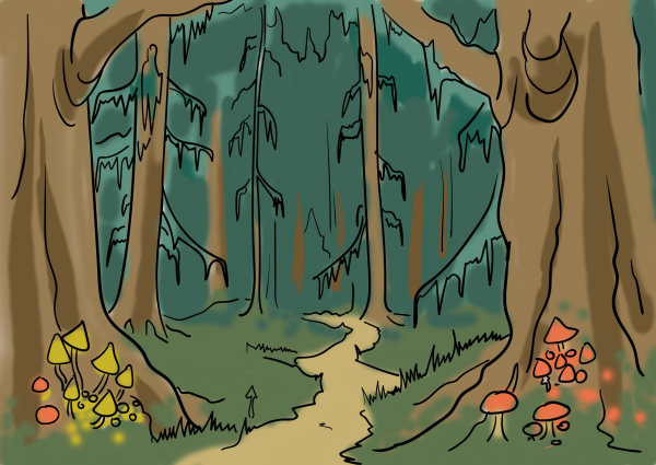 Дремучий лес рисунок