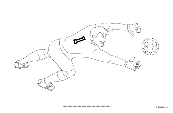 Раскраска футболист вратарь Нойер