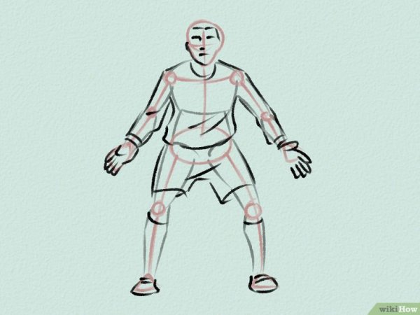 Футболист вратарь рисунок