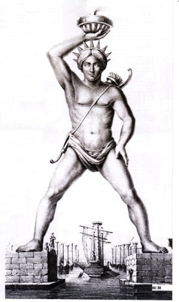 Колосс Родосский гравюра