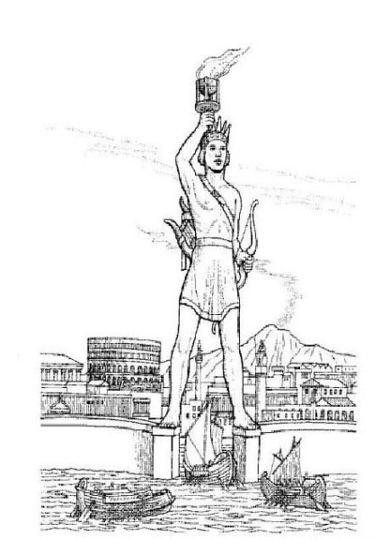 Колосс Родосский раскраска