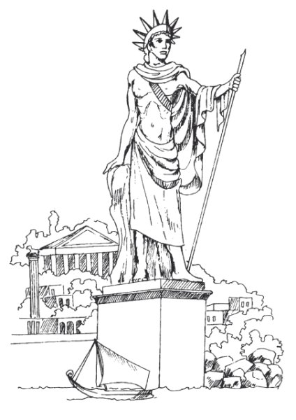 Колосс Родосский раскраска