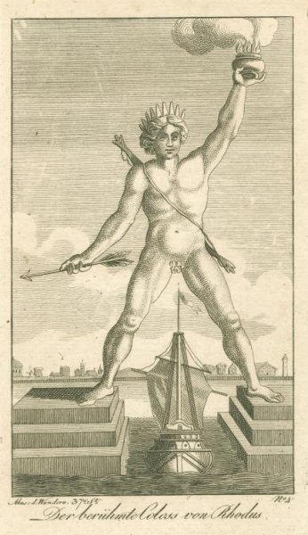 Колосс Родосский рисунок