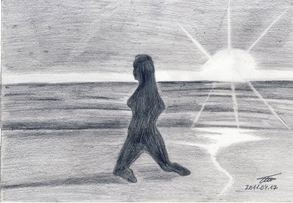 Закат карандашом простым