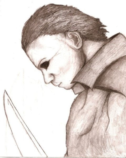 Майкл Майерс арт карандашом