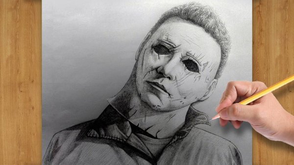 How to draw Майкл Майерс