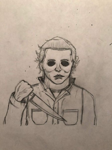 Майкл Майерс арт карандашом