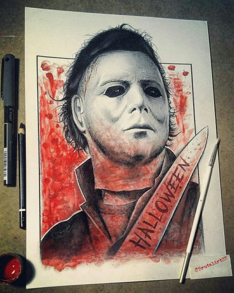 Маска Майкла Майерса эскиз