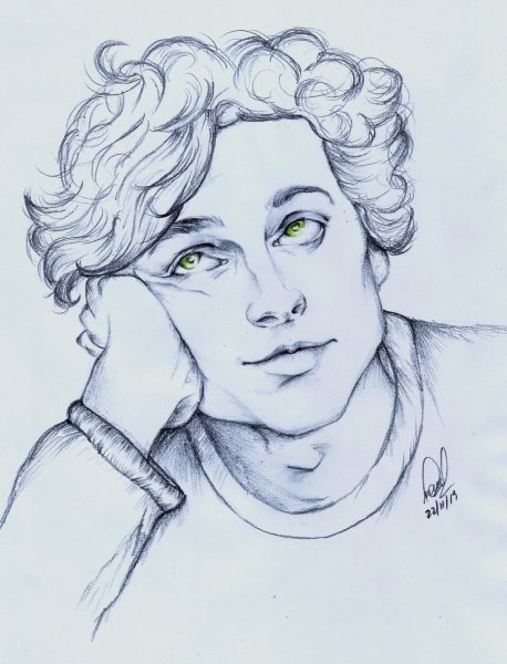 Тимоти Шаламе портрет карандашом