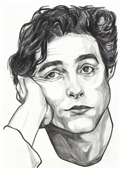 Тимоти Шаламе портрет карандашом