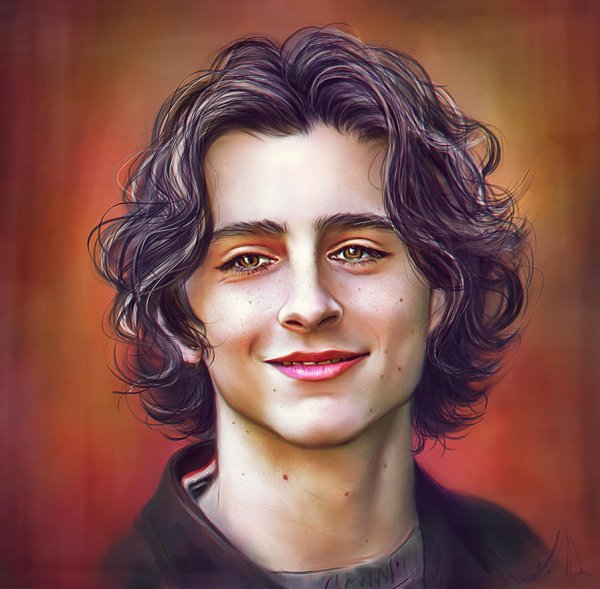 Тимоти Шаламе рисунок