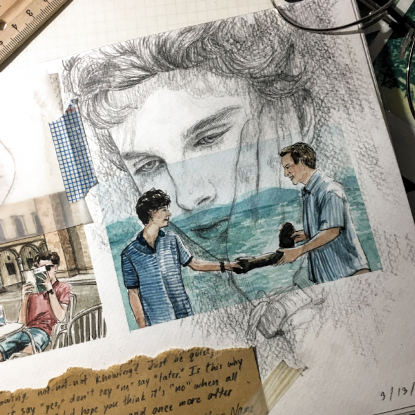 Тимоти Шаламе Наброски карандашом