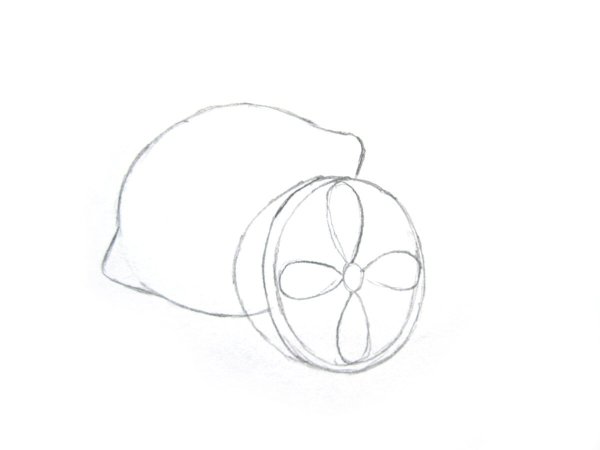 Поэтапное рисование лимона