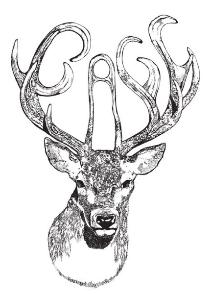 Стилизованная морда оленя