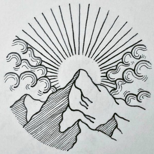 Рассвет эскиз