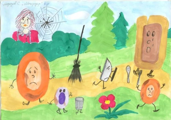 Рисунок на тему Корнея Чуковского Федорино горе