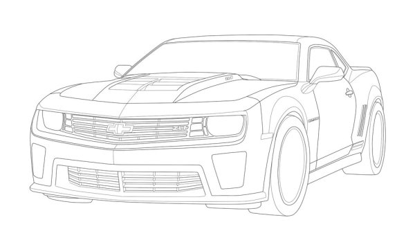 Рисовать Шевроле Камаро