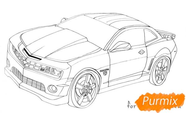 Машинки срисовать Шевроле