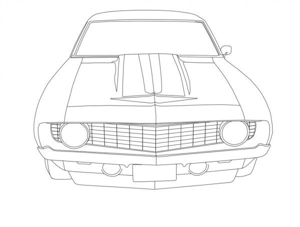 Раскраска Шевроле Камаро 1969