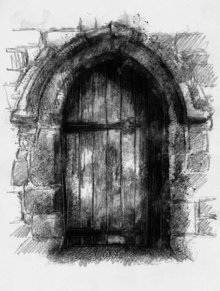 Набросок открытой двери
