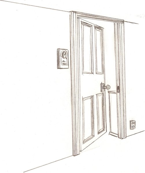 Дверь зарисовка