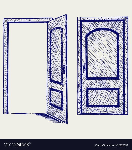 Открытая дверь рисунок