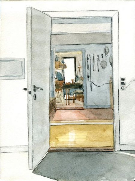 Рисуем на дверях в квартире