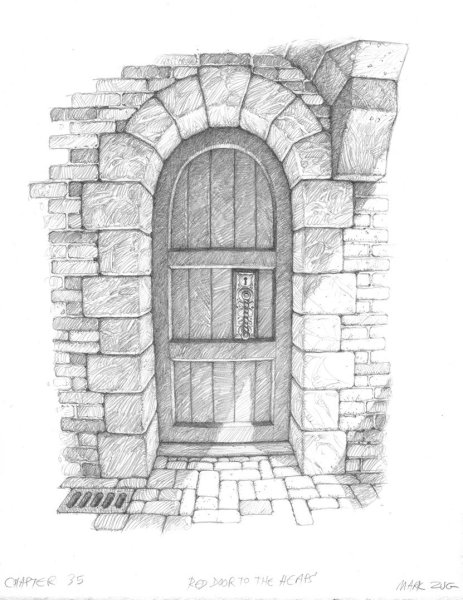 Дверь рисунок карандашом