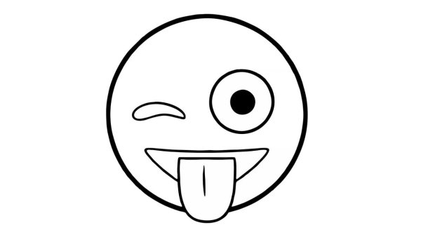 Смайл черно белый