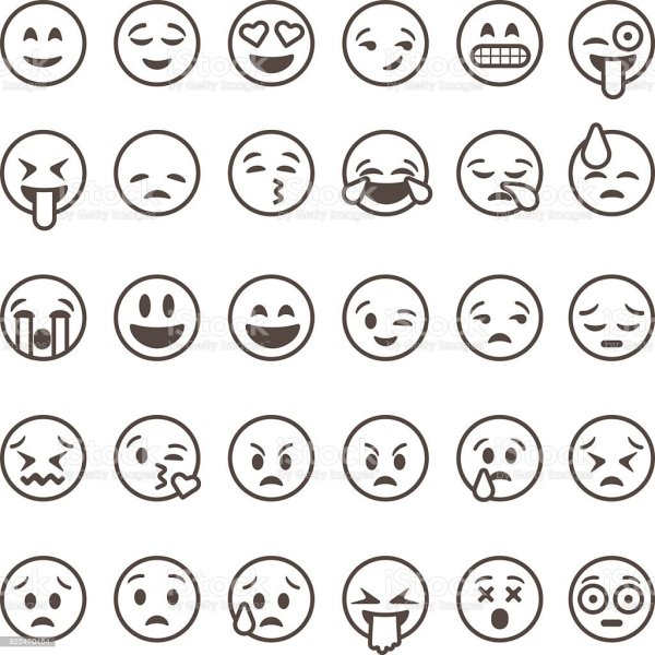 Смайлы для раскрашивания