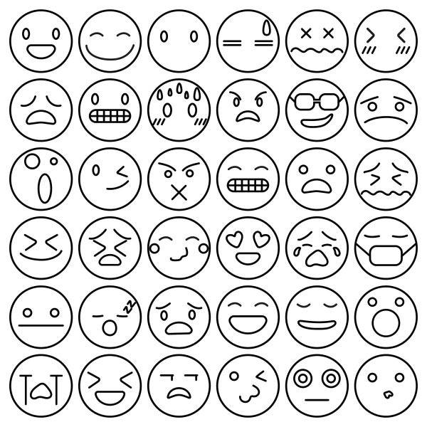 Смайлики для срисовки