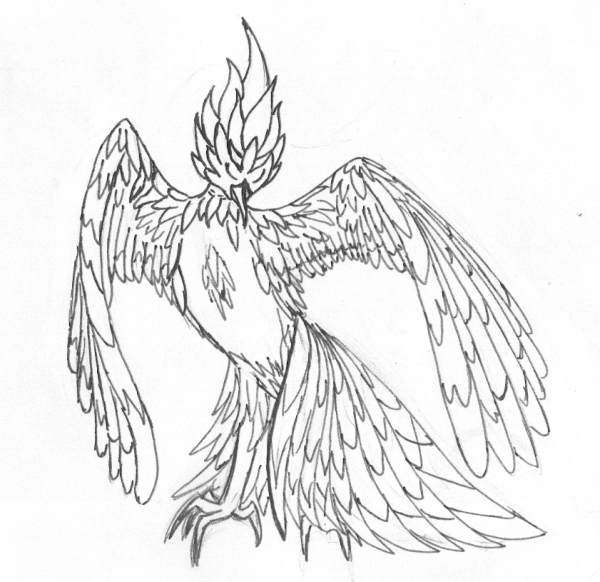 Тату Феникс трайбл