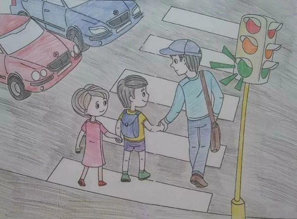 Рисунок по правилам дорожного движения