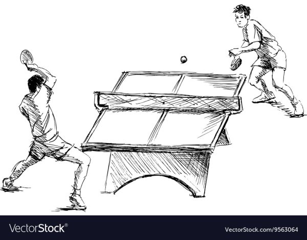 Рисунок на тему настольный теннис