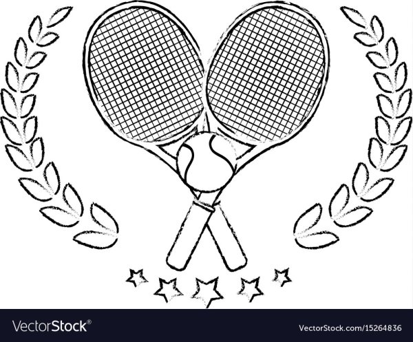 Теннисная ракетка раскраска для детей