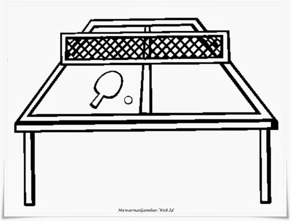 Настольный теннис раскраска для детей