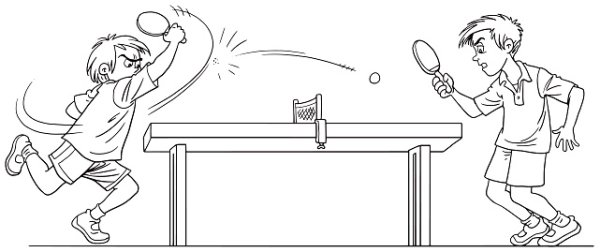 Настольный теннис смешные рисунки карандашом