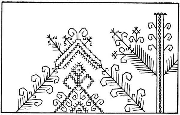 Эскиз русской народной вышивки