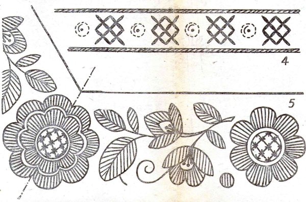 Мстерская белая гладь схемы