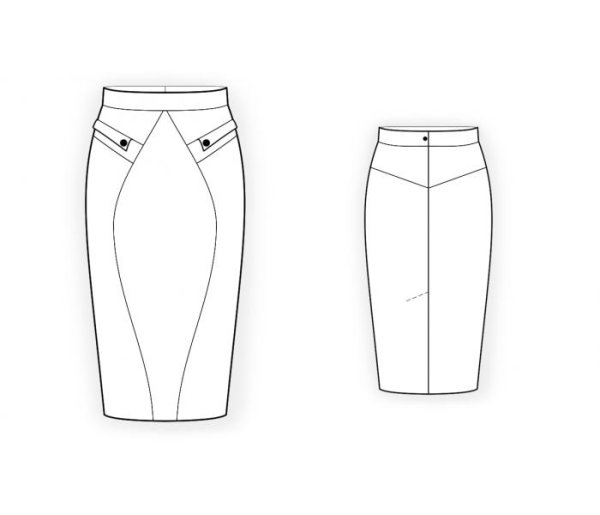 Макет юбки карандаш