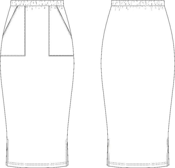 Выкройка трикотажной юбки