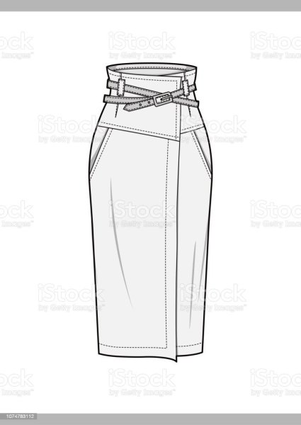 Эскиз юбки карандаш