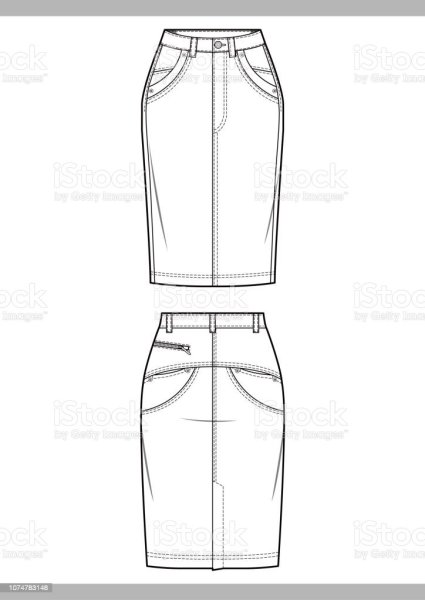 Макет юбки карандаш