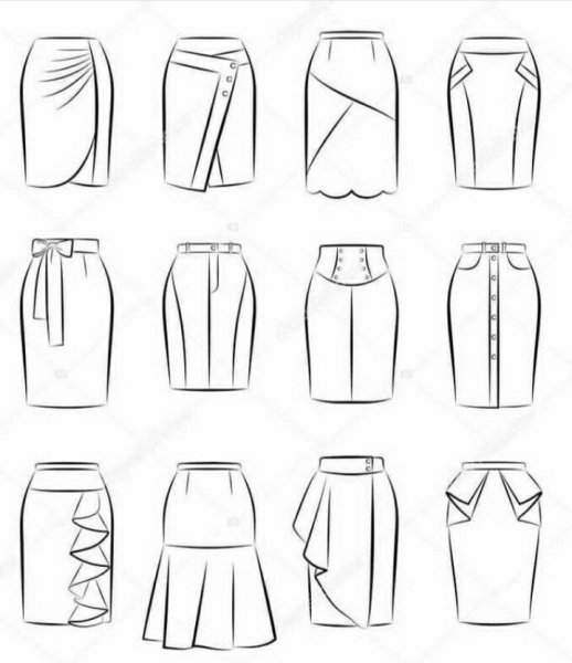 Юбка карандаш референс