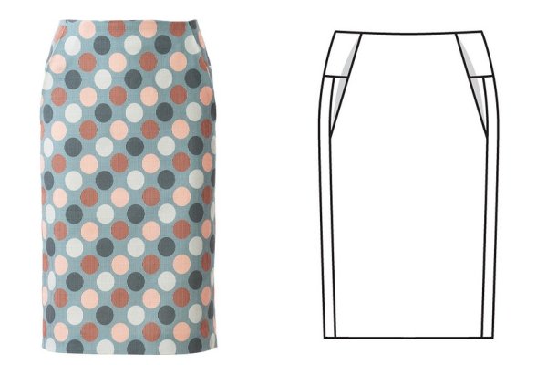 Юбка карандаш Бурда