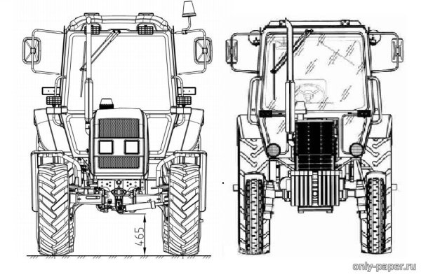 Габариты трактора МТЗ 80 И МТЗ 82