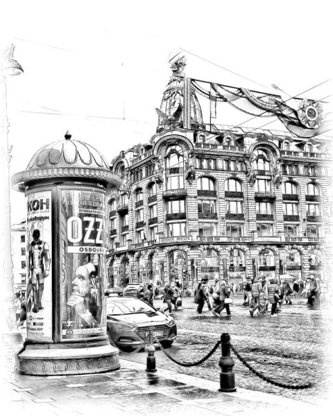 Питер дом Зингера зарисовки