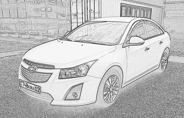 Раскраска Шевроле Авео т300