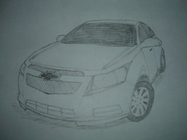 Шевроле Круз 2012 хэтчбек нарисованный
